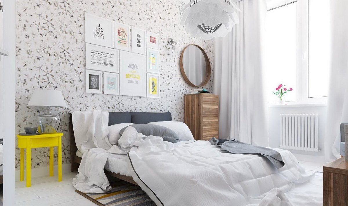 Спальня с белой мебелью БРИМНЭС икеа