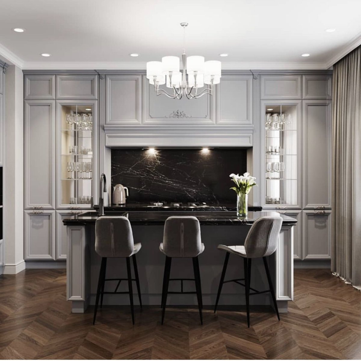 П образные кухни Неоклассика