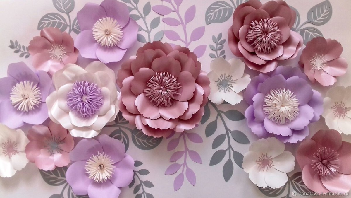 Цветочный сет на стену