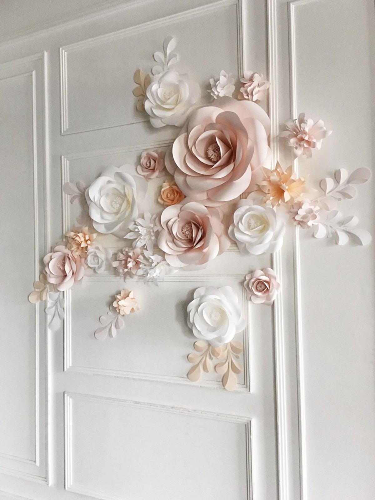 Бумажные цветы на стену