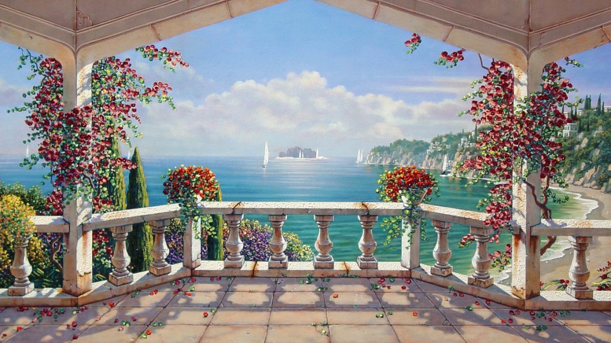 На террасе в Позитано