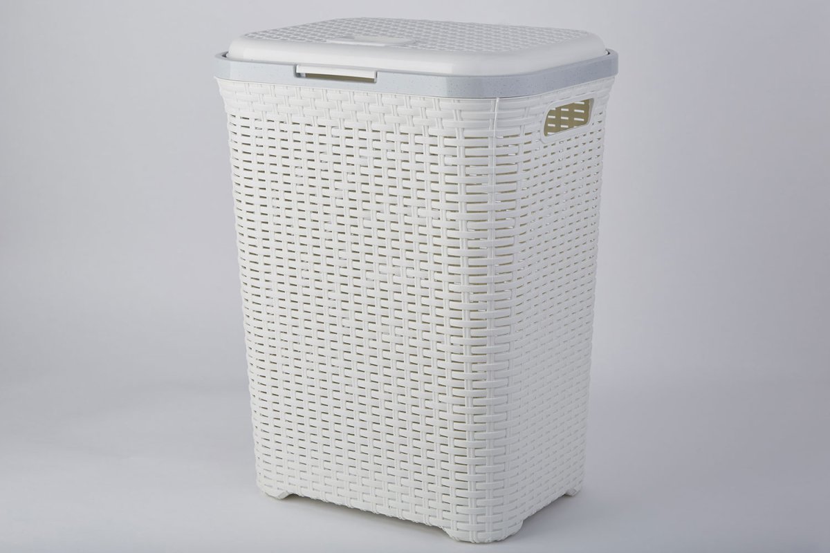 "Роттанг" овальная корзина для белья 30 л, металик 0728