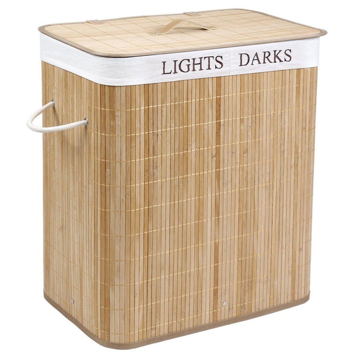 Бамбуковая корзина для белья