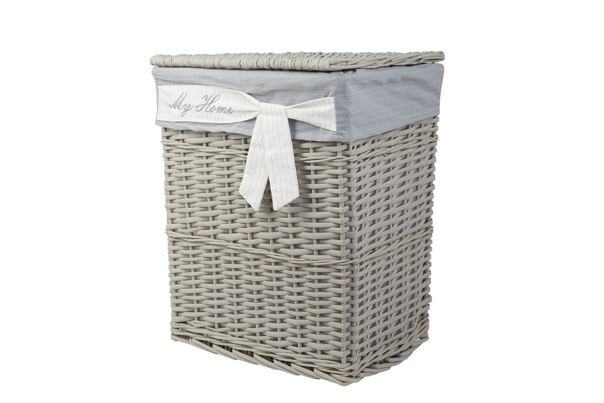 4222w узкая корзина для белья белая 45x21x50h