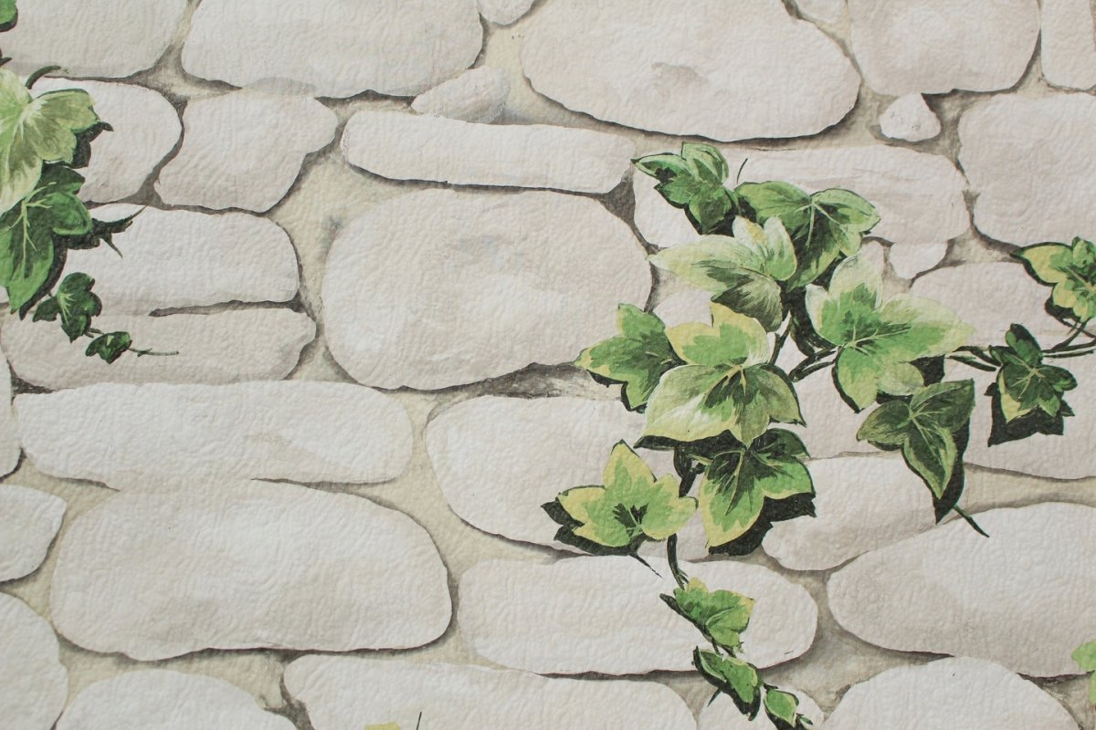 Нарисованные камни на стене