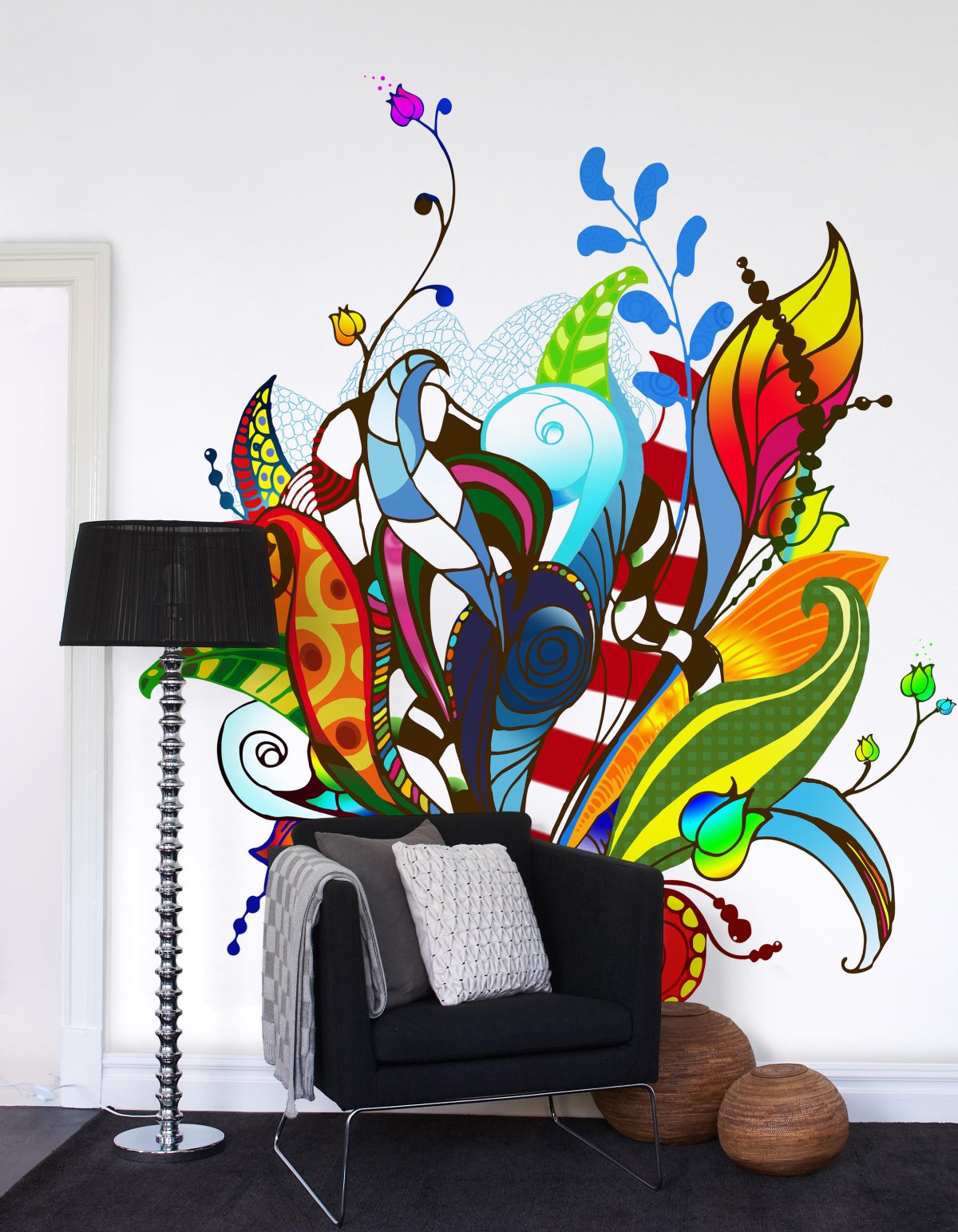 Роспись стен абстракция