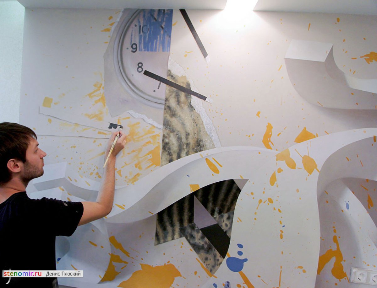 Абстрактная роспись стен