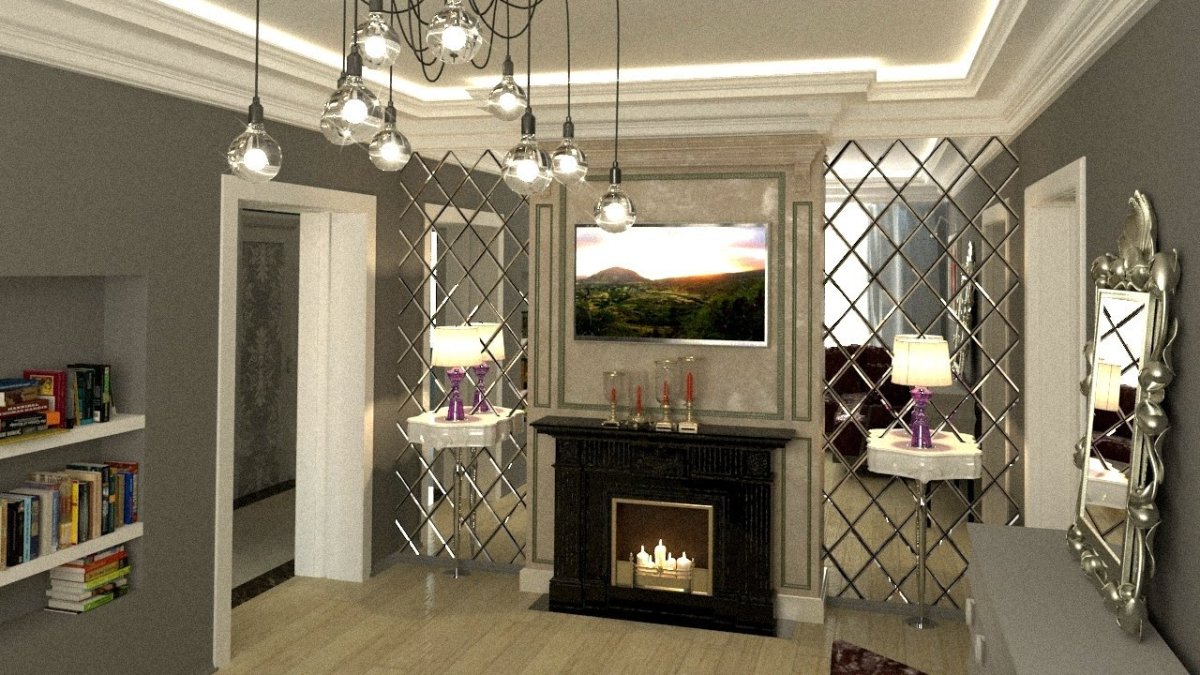 Зеркало с фацетом арт деко