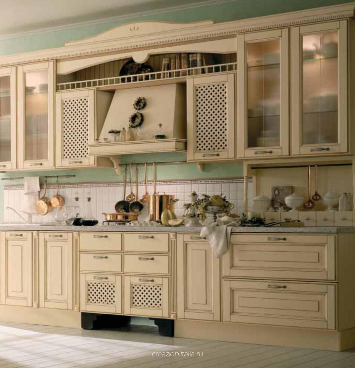 Кухня Прованс минт зеленый