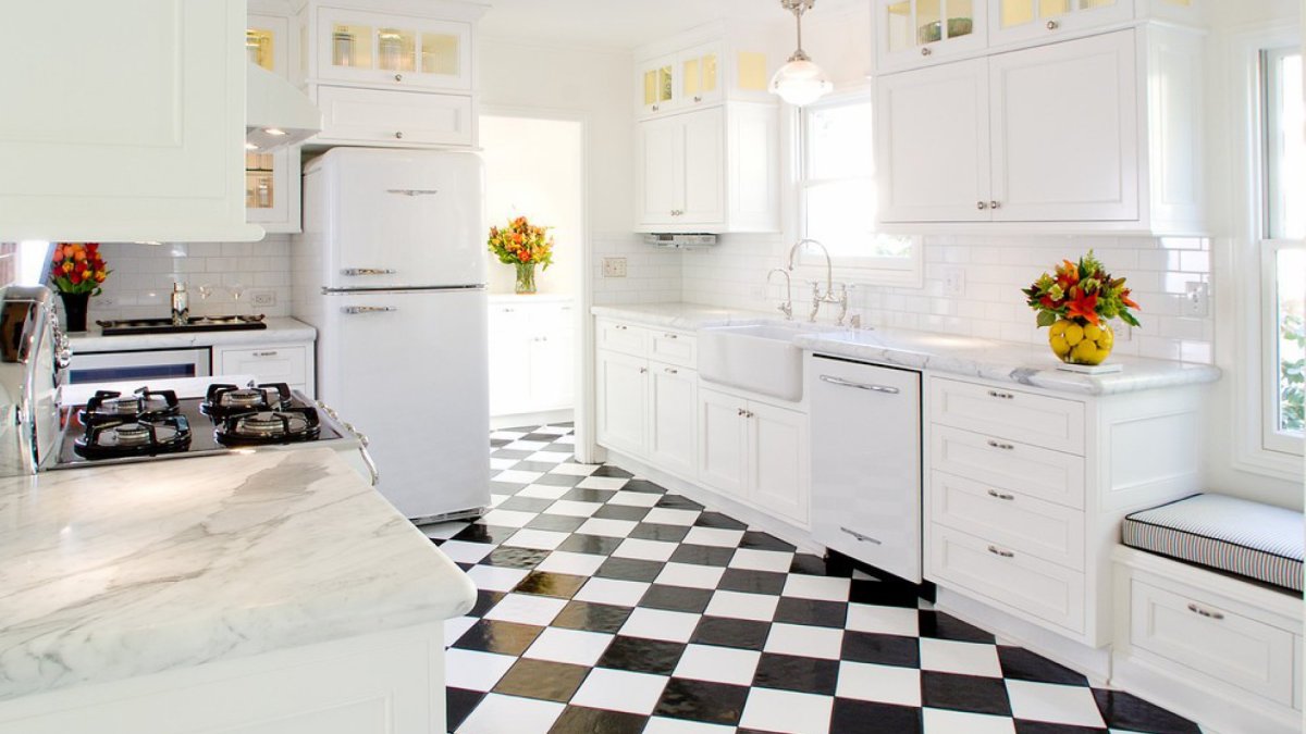 Метлахская плитка в интерьере кухни