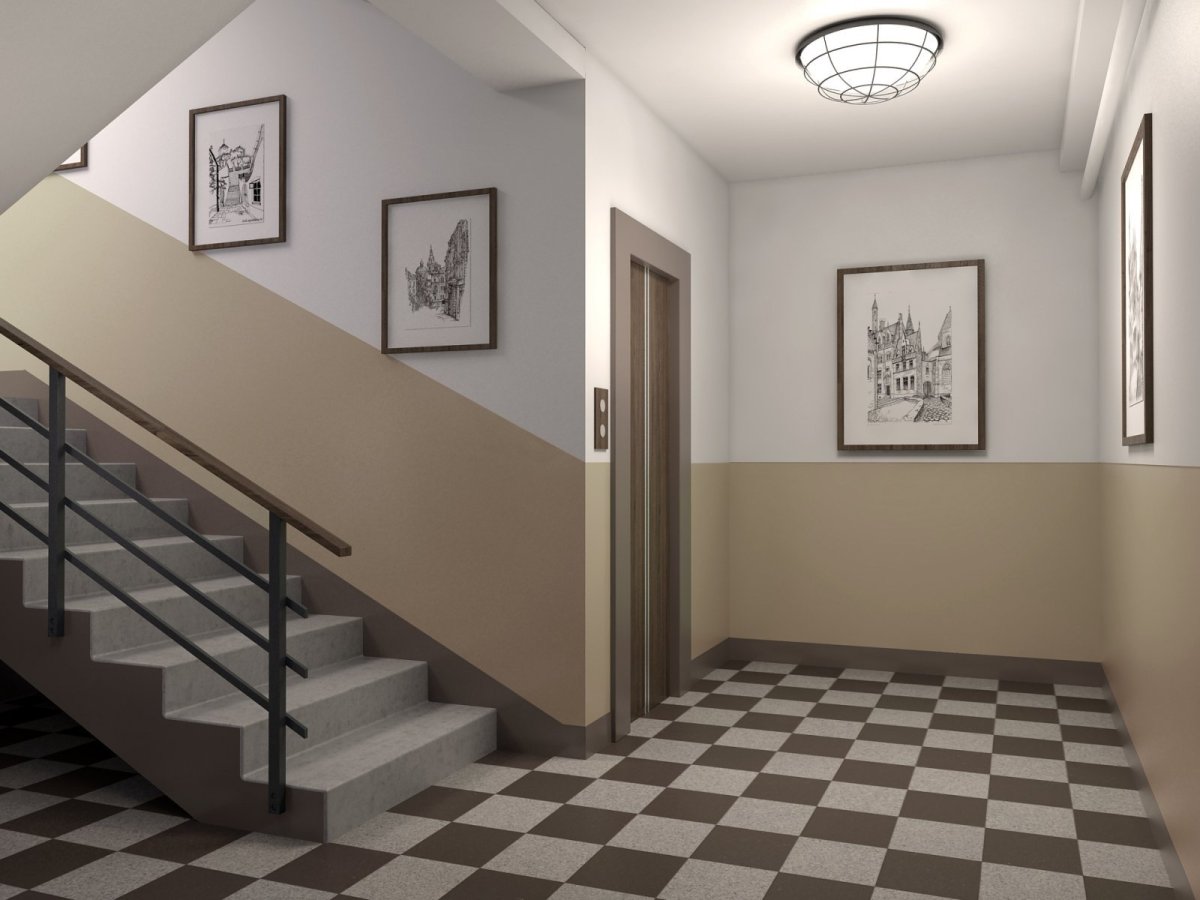 Цвет стен в подъезде