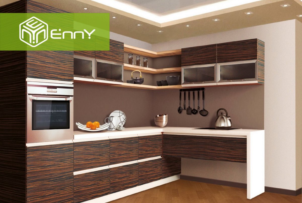 Кухни из шпона Файн лайн