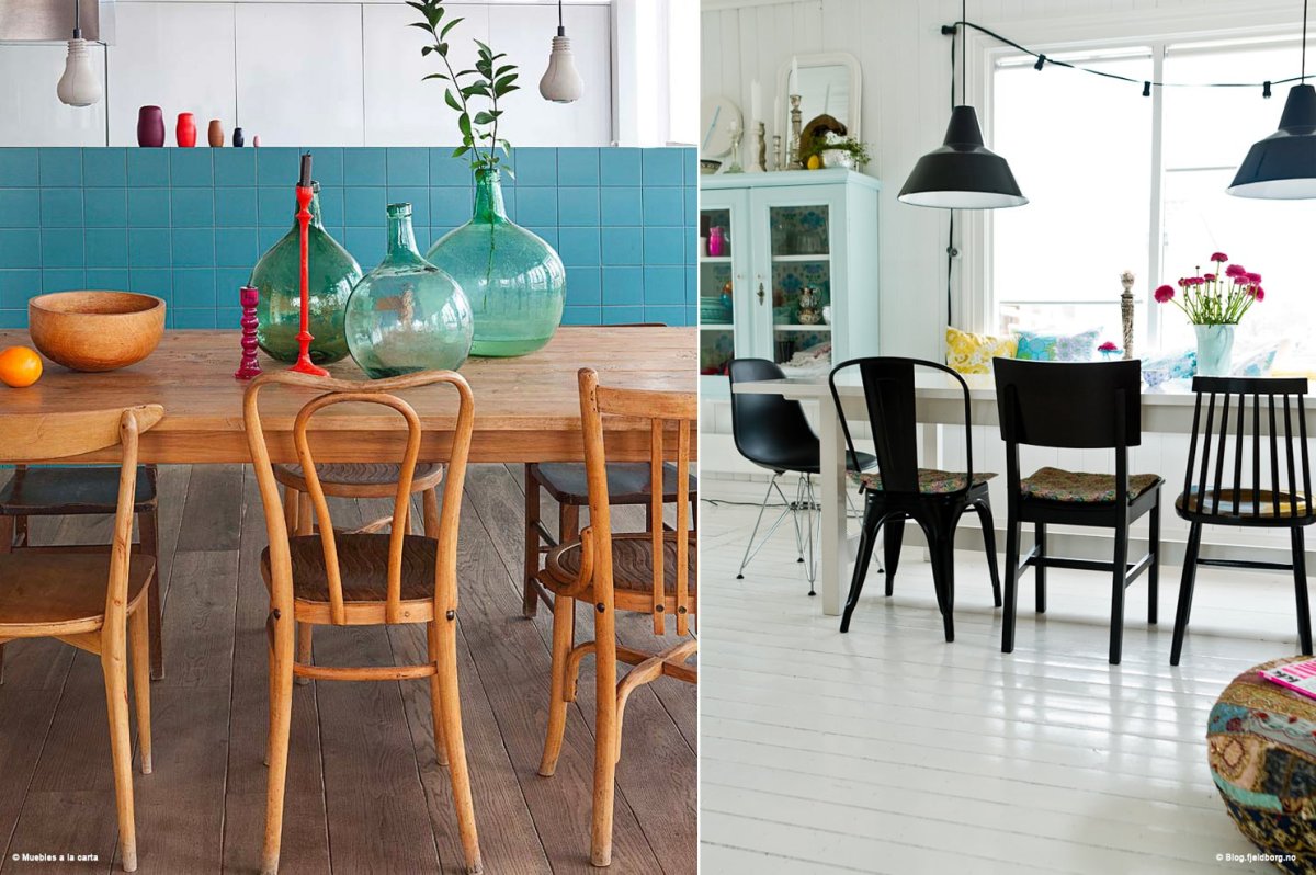 Венские стулья в интерьере лофт