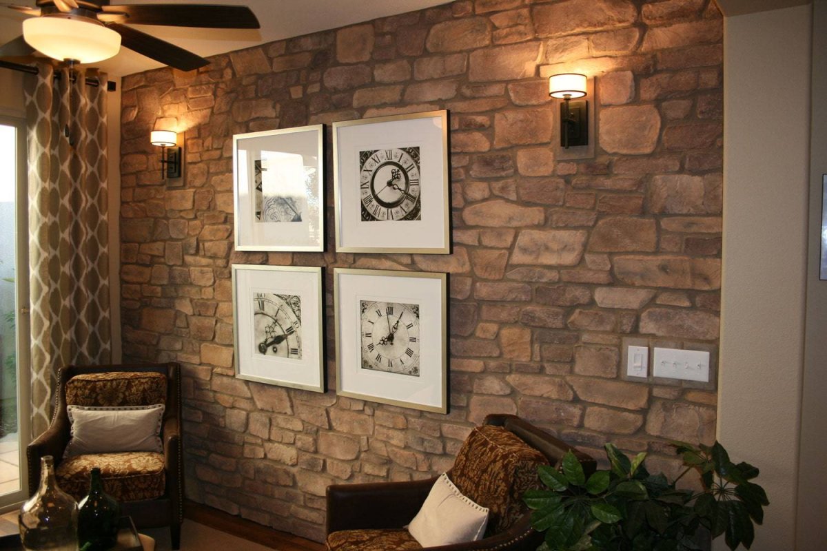 Отделка стен натуральным камнем