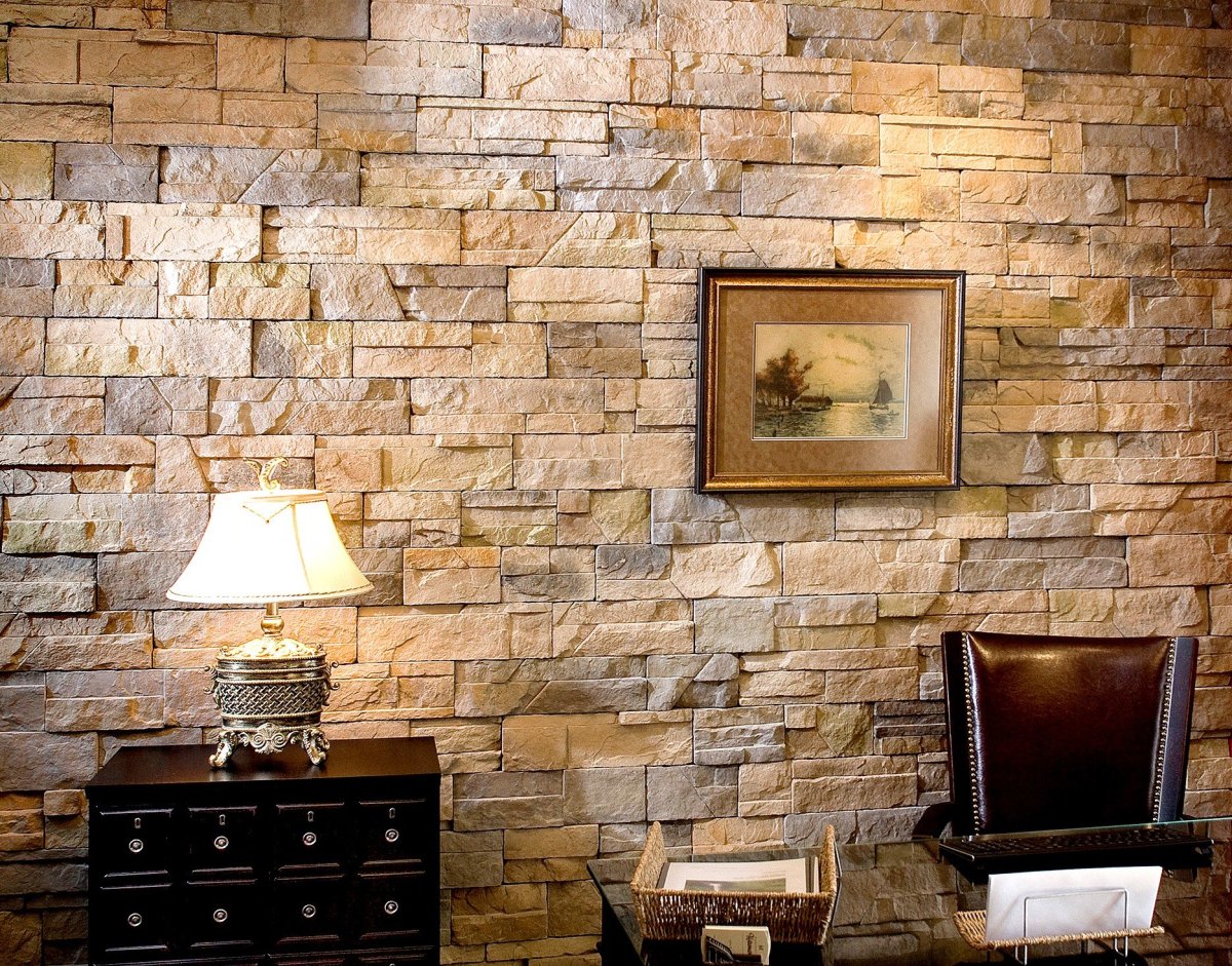 Срез камня в интерьере