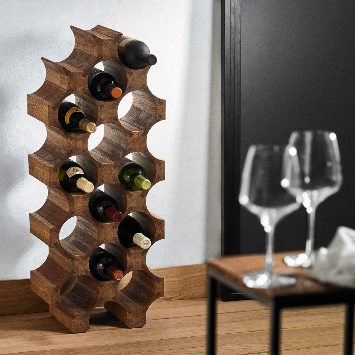 Sorbus Wall Mount Wine Rack (holds 9 Bottles)