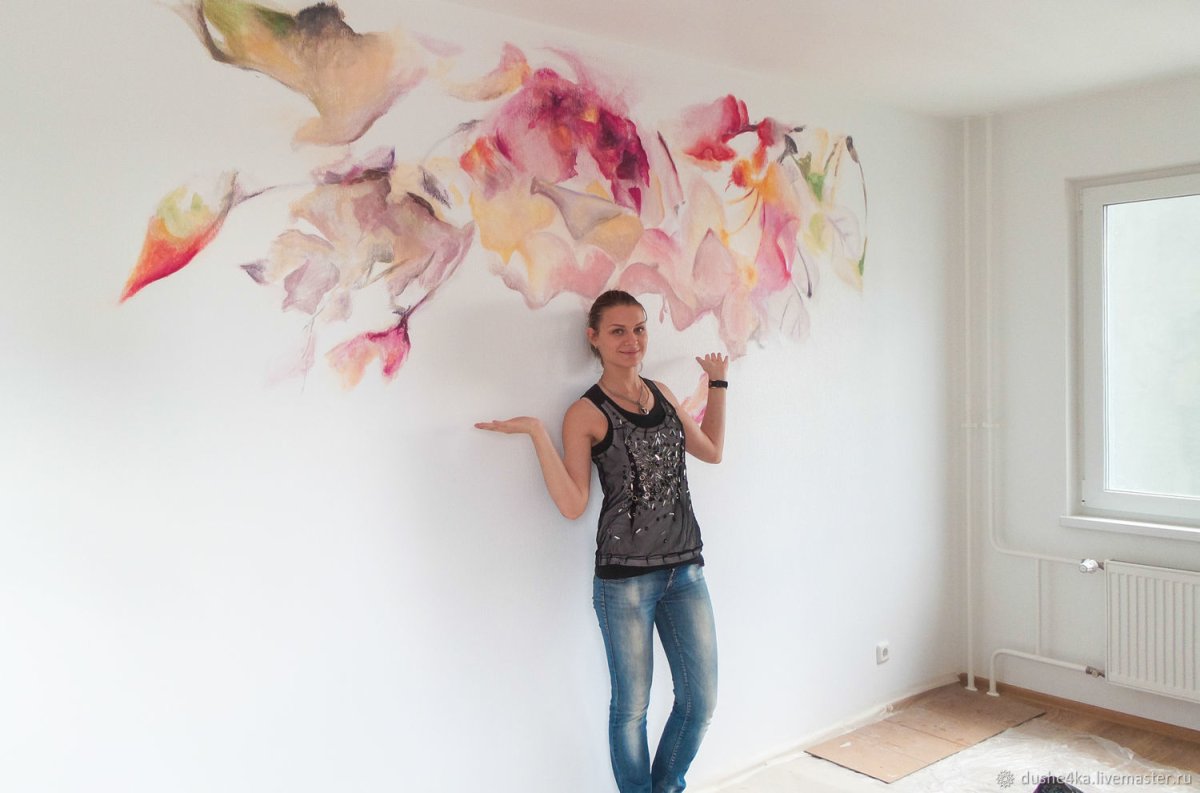 Акварельная роспись стен