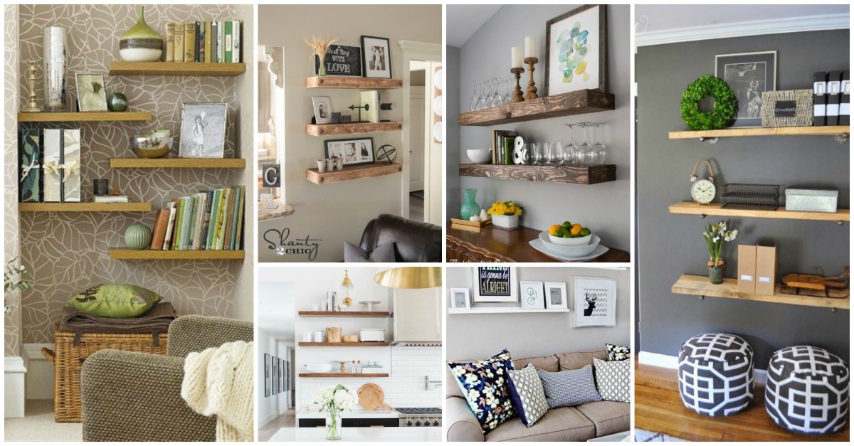 Подвесные полки на стену
