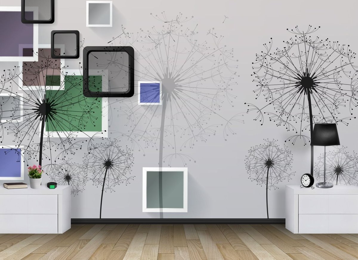 Фотообои абстракция в интерьере