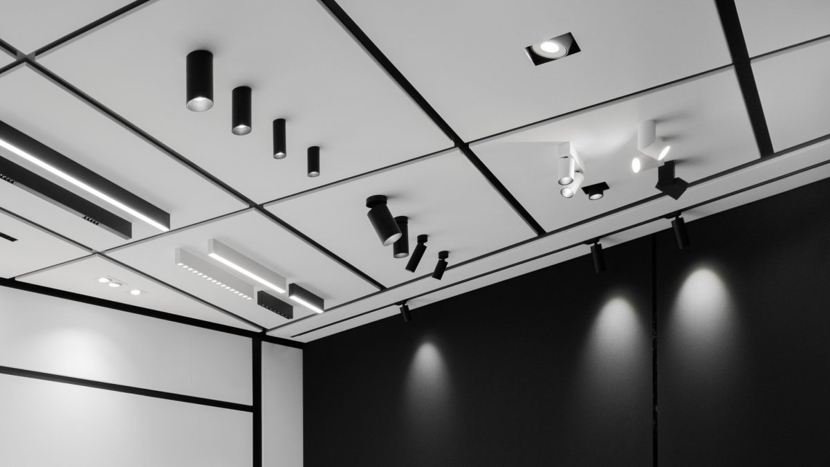 Трековые светильники Novotech в интерьере