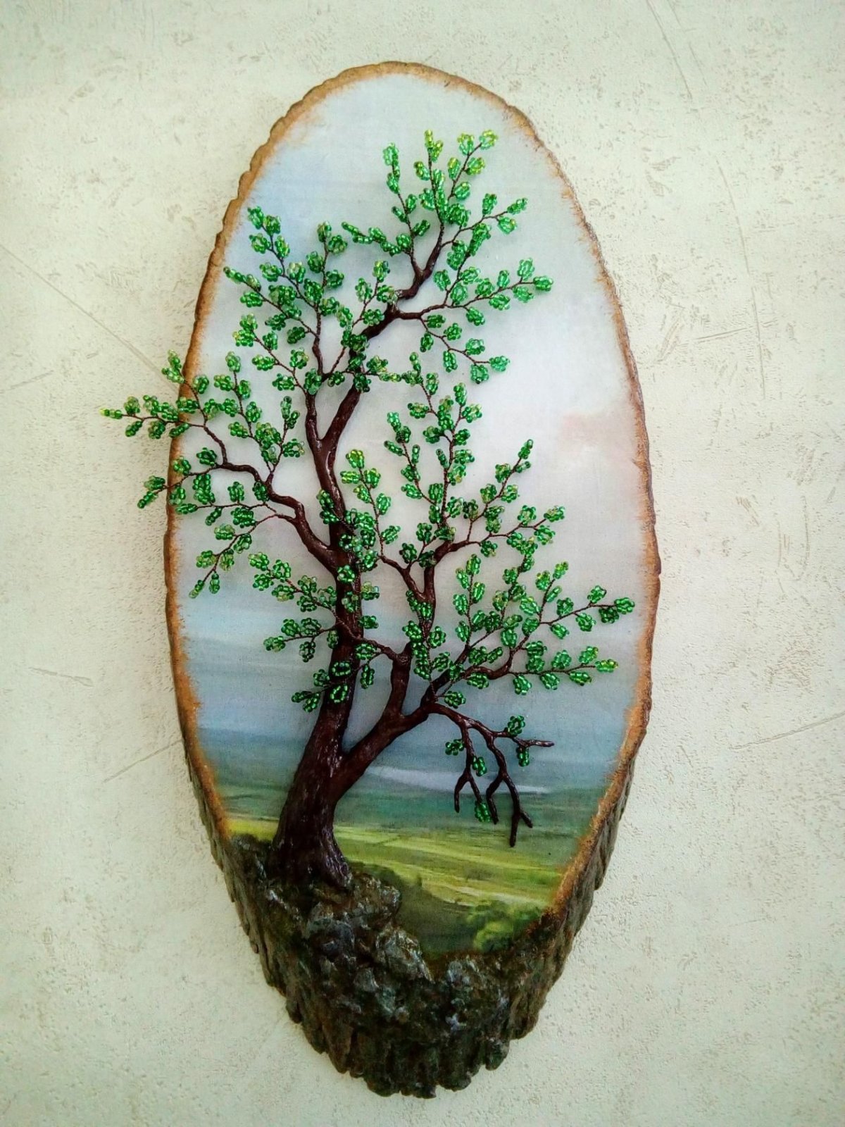 Панно на спиле дерева
