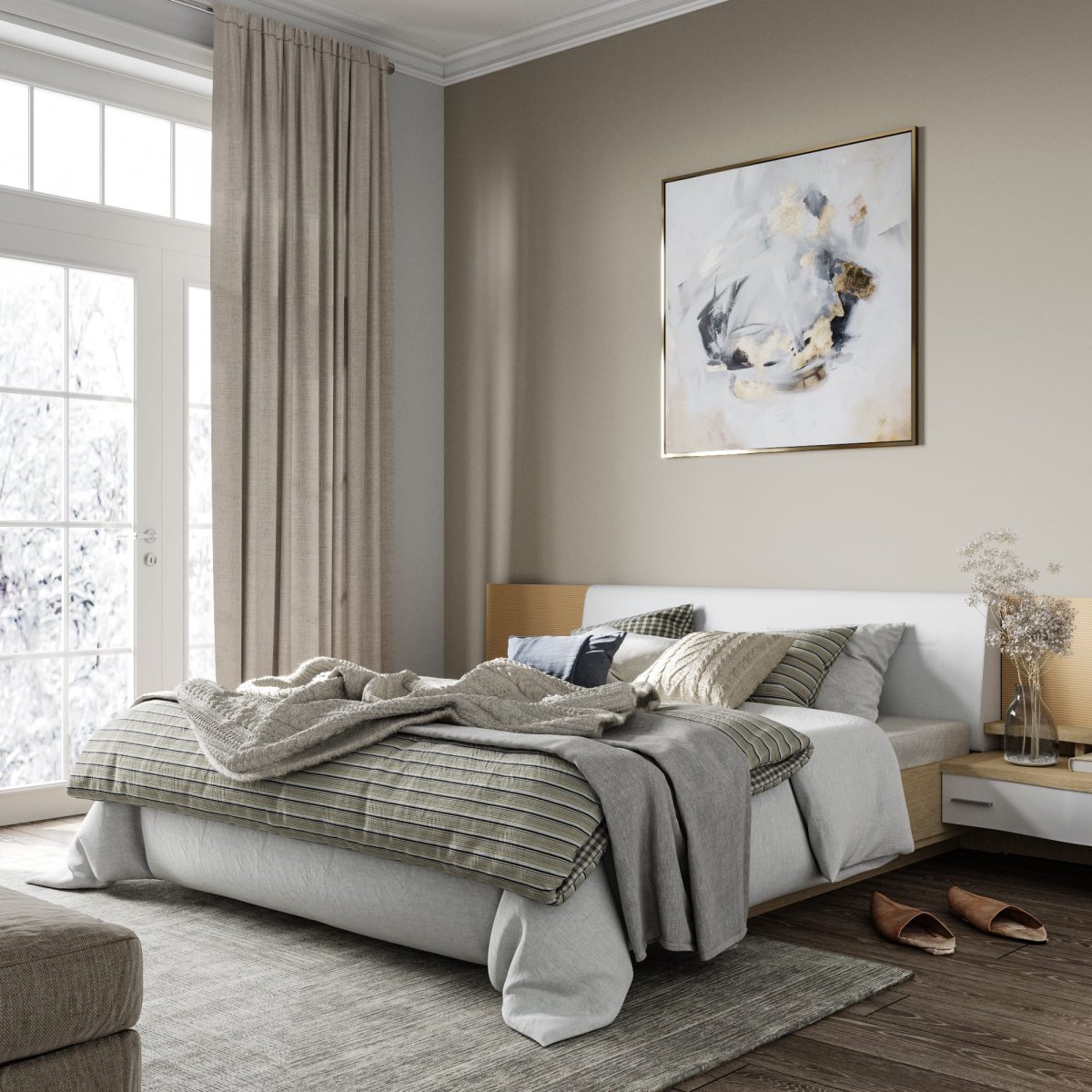 Грейдж оттенок в интерьере