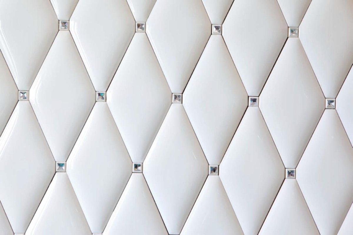 Мягкие настенные панели ромбы