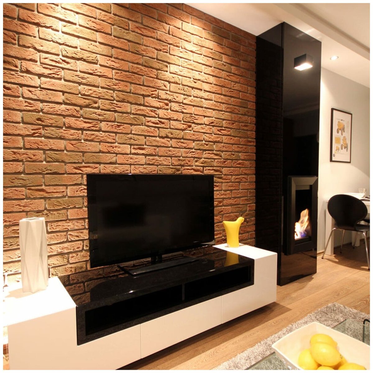 Декоративный кирпич в интерьере