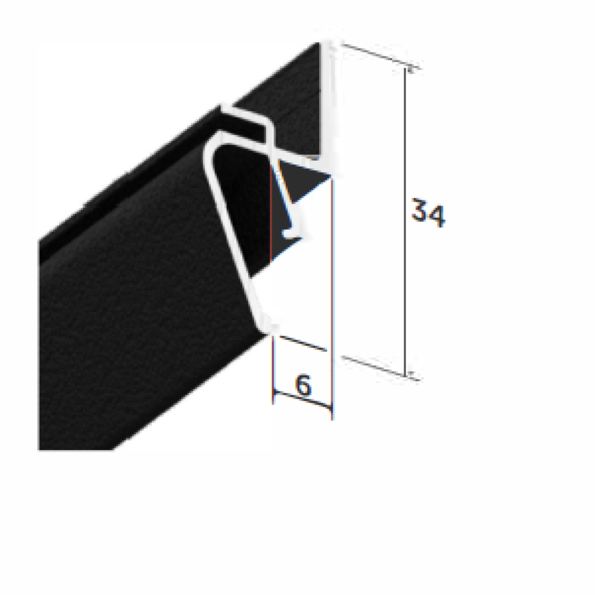 Профиль алюминиевый разделительный