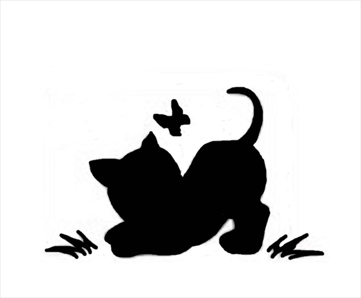 Трафареты кошек для декора стен