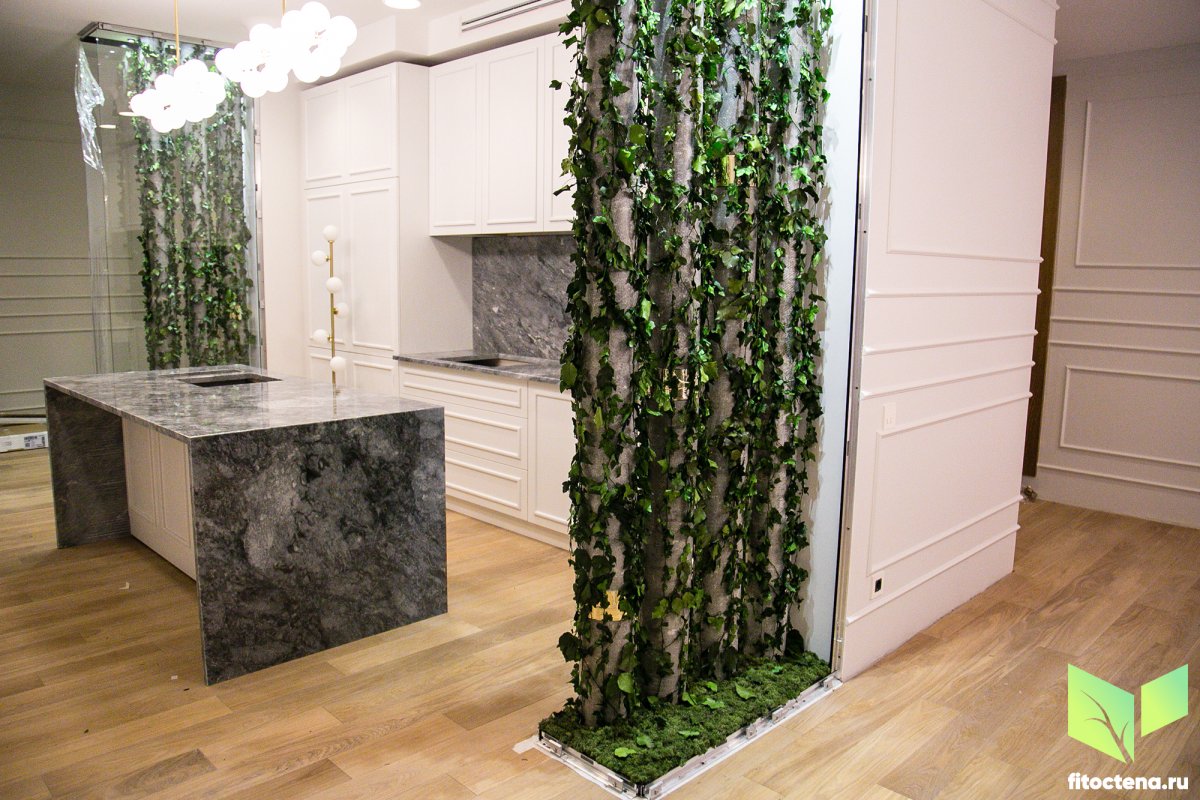 Перегородка из искусственной зелени