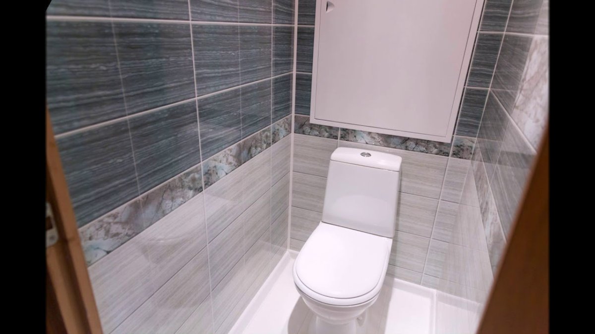 Отделка туалета пластиковыми панелями