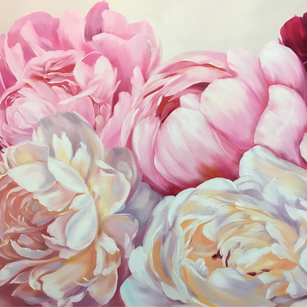 Картины пионы в интерьере акварель