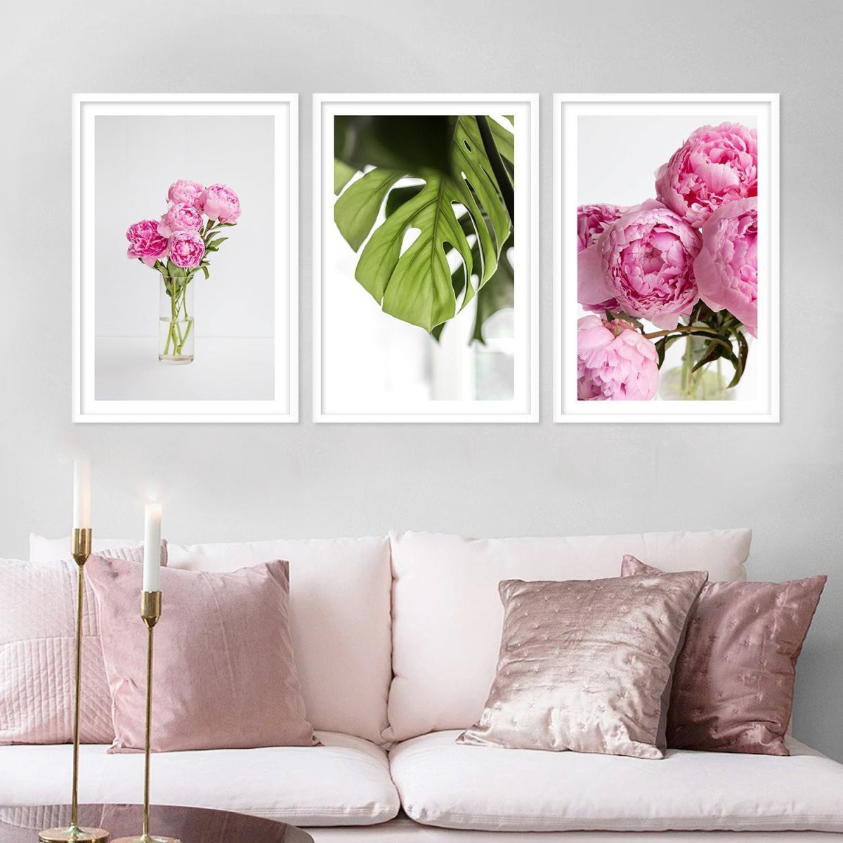 Пионы интерьерная картина