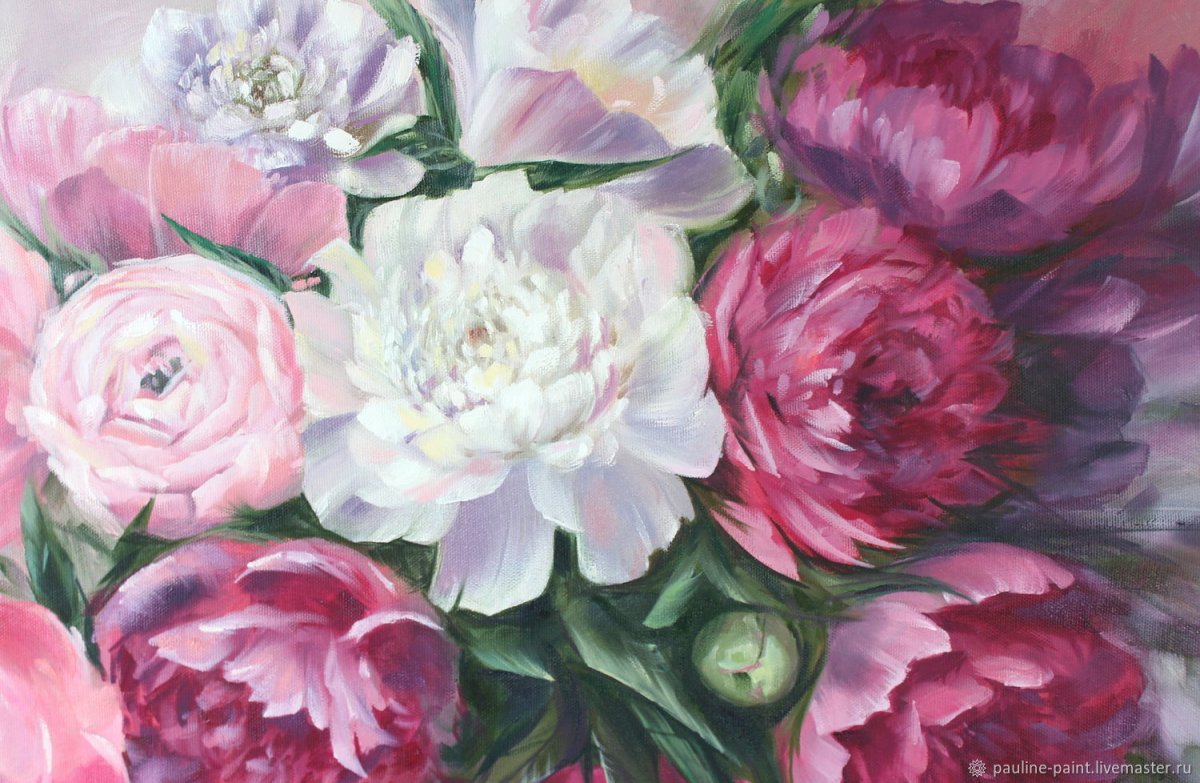 Пионы в интерьере