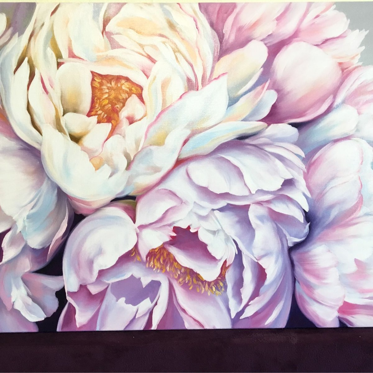 Картины с пионами в интерьере