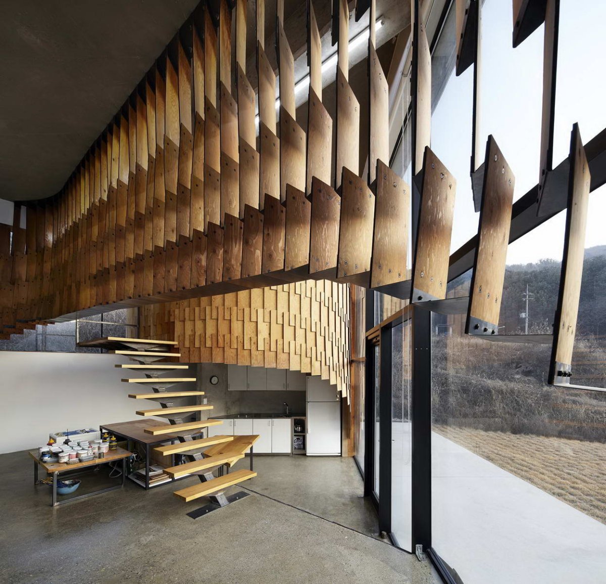 Реечная перегородка с поворотным механизмом Sofia 37