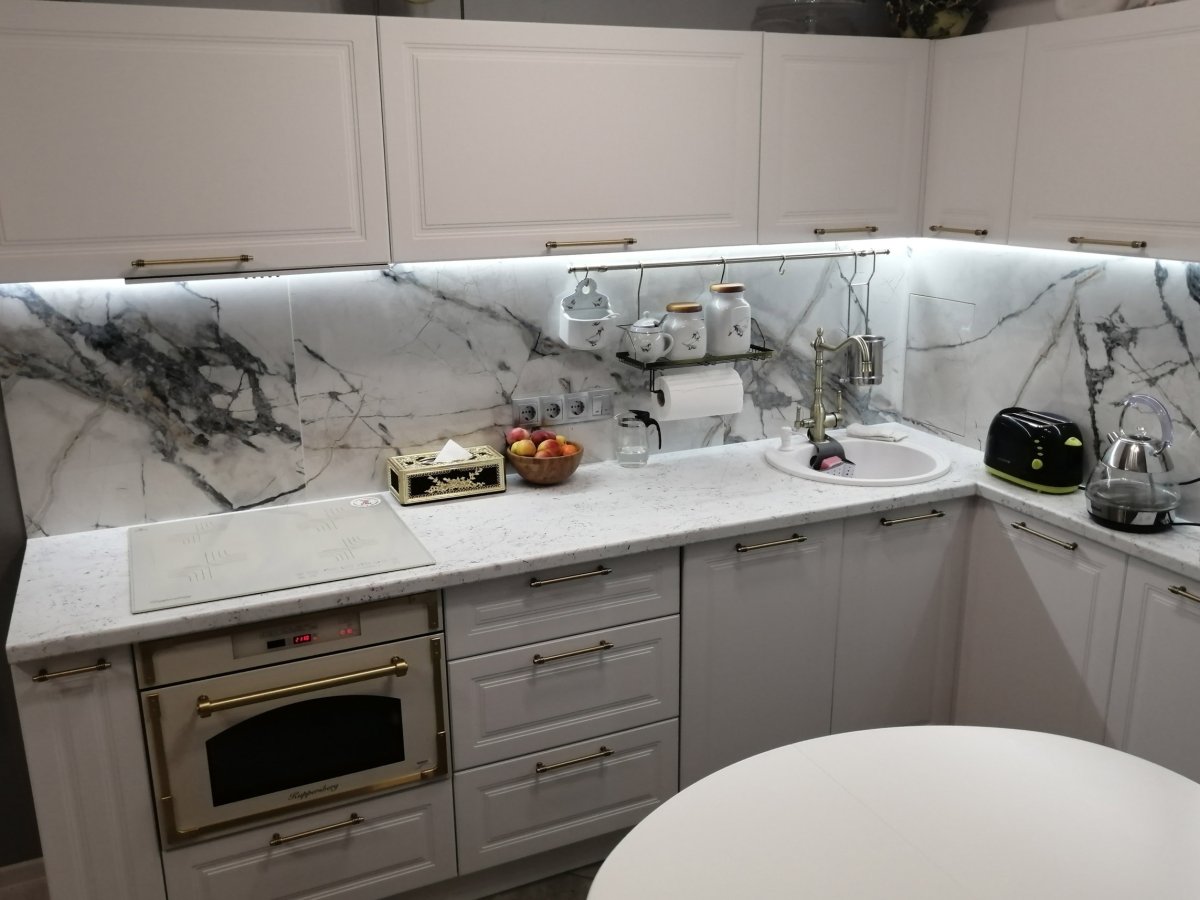 Столешница дуб сонома белая мойка