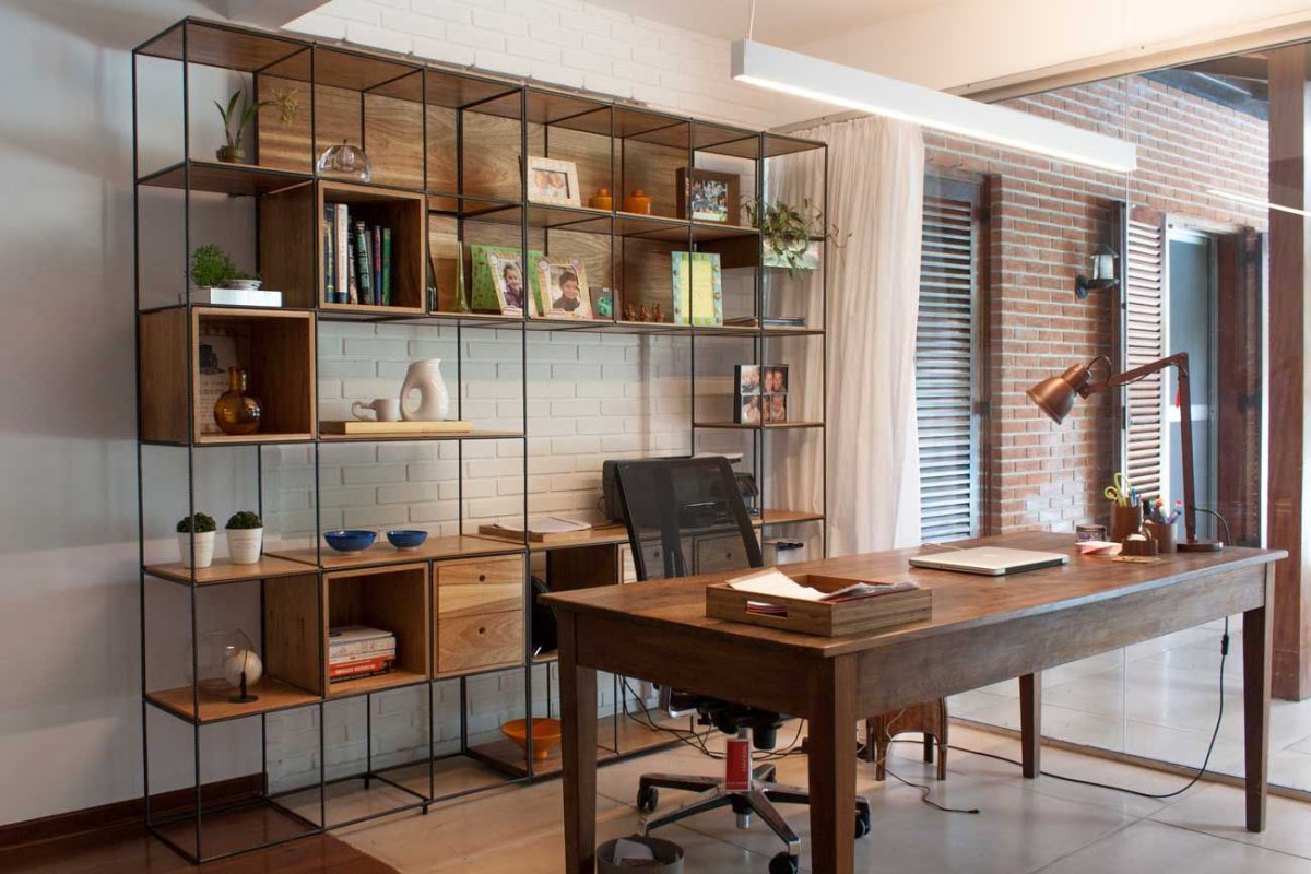 Офисный стеллаж в стиле лофт