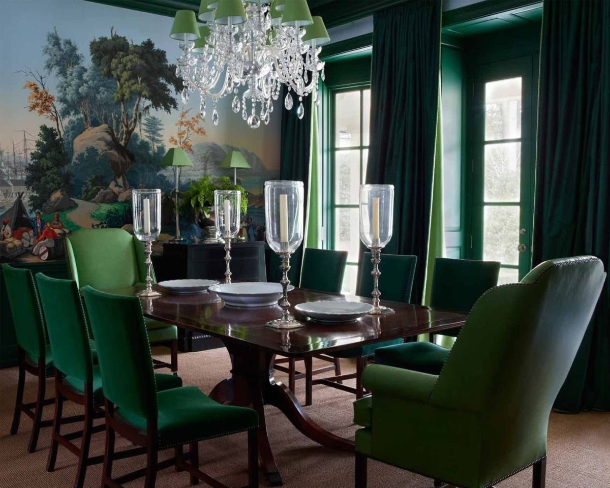 Зеленый цвет в интерьере