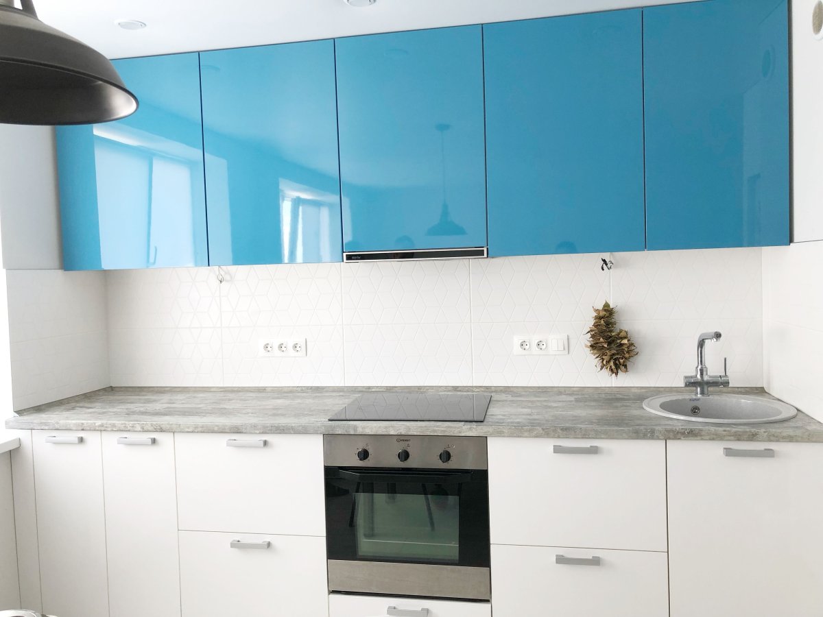 Кухня эмаль бирюза