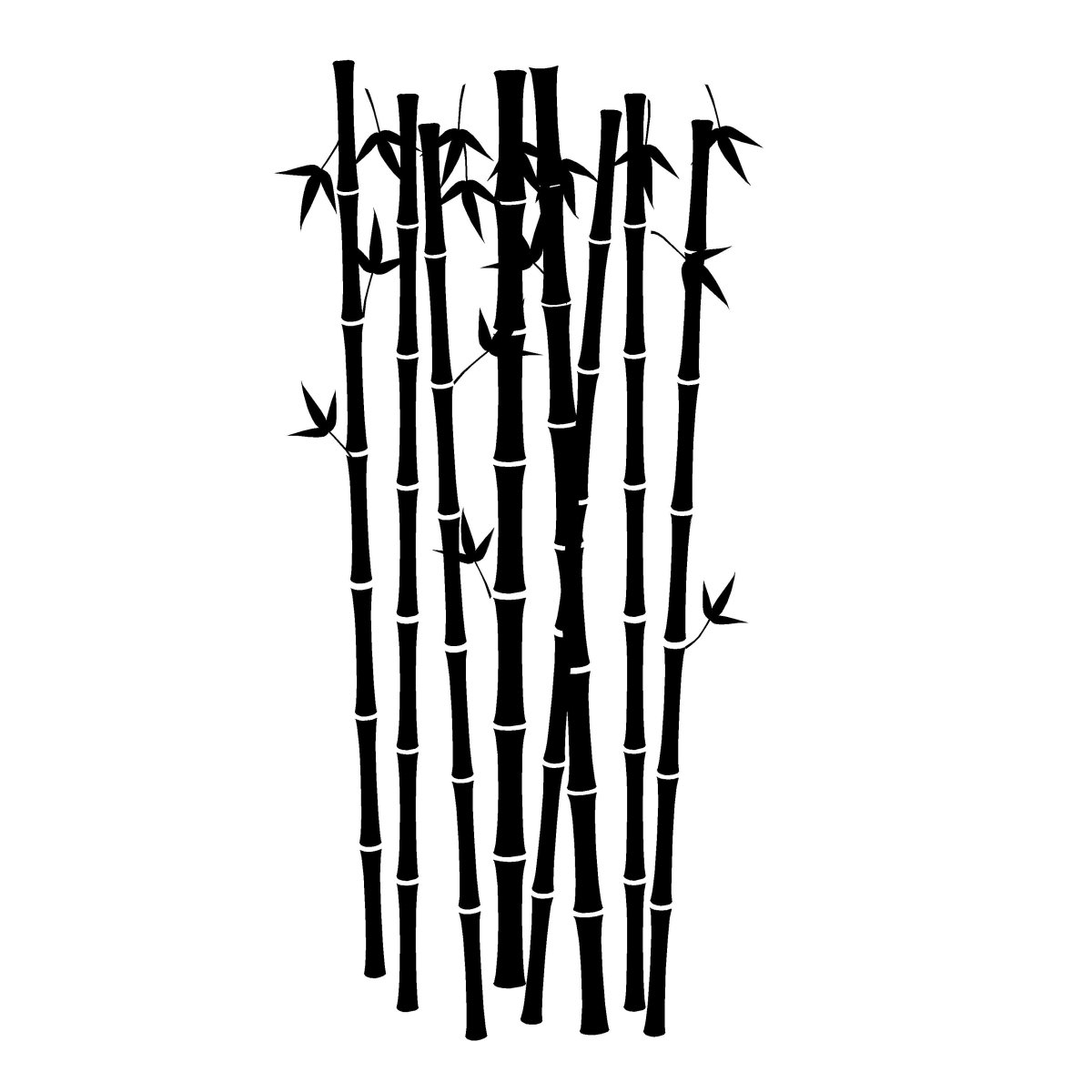 Наклейка - куст бамбука