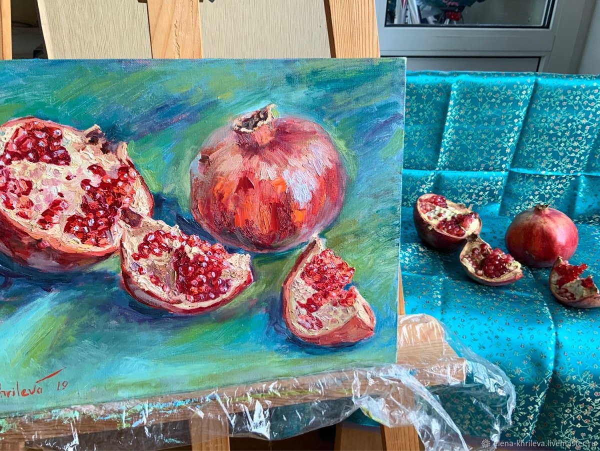 Картина спелый гранат