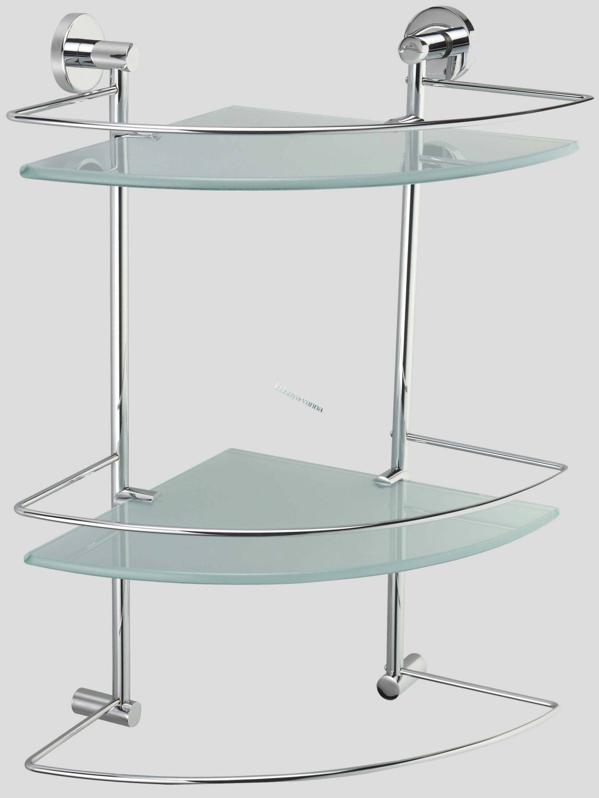 Угловая полка из стекла