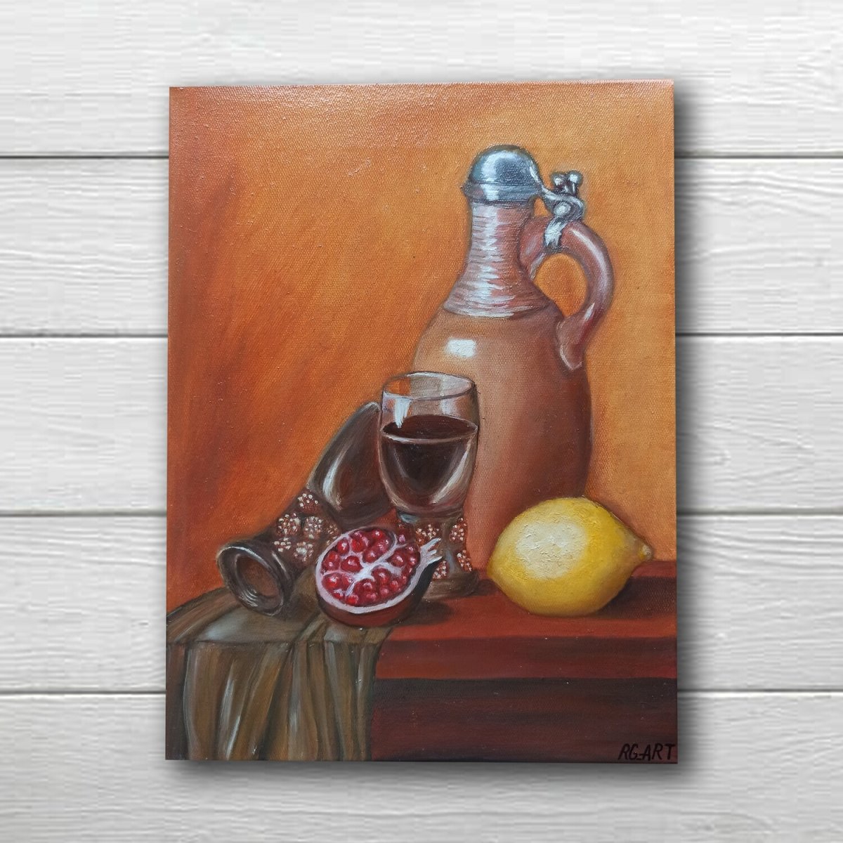 Натюрморт в подарком картины