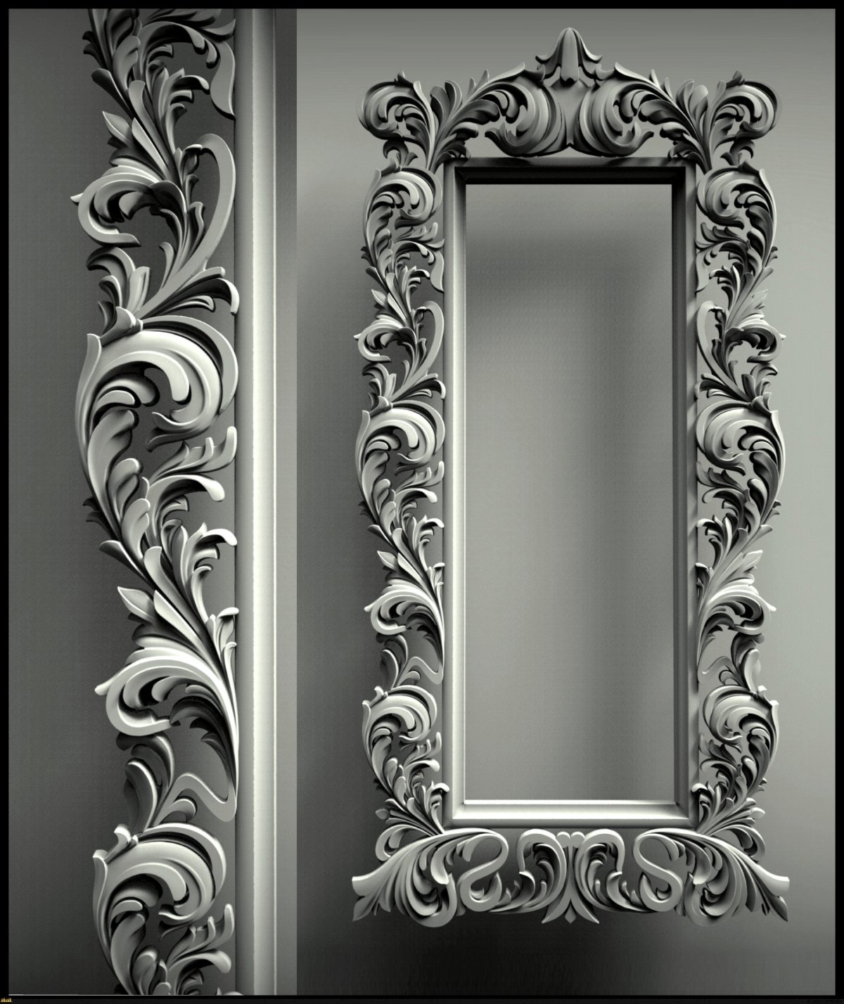 Гипсовая рама для зеркала