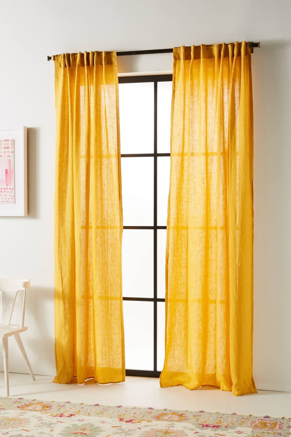 Занавески горчичного цвета