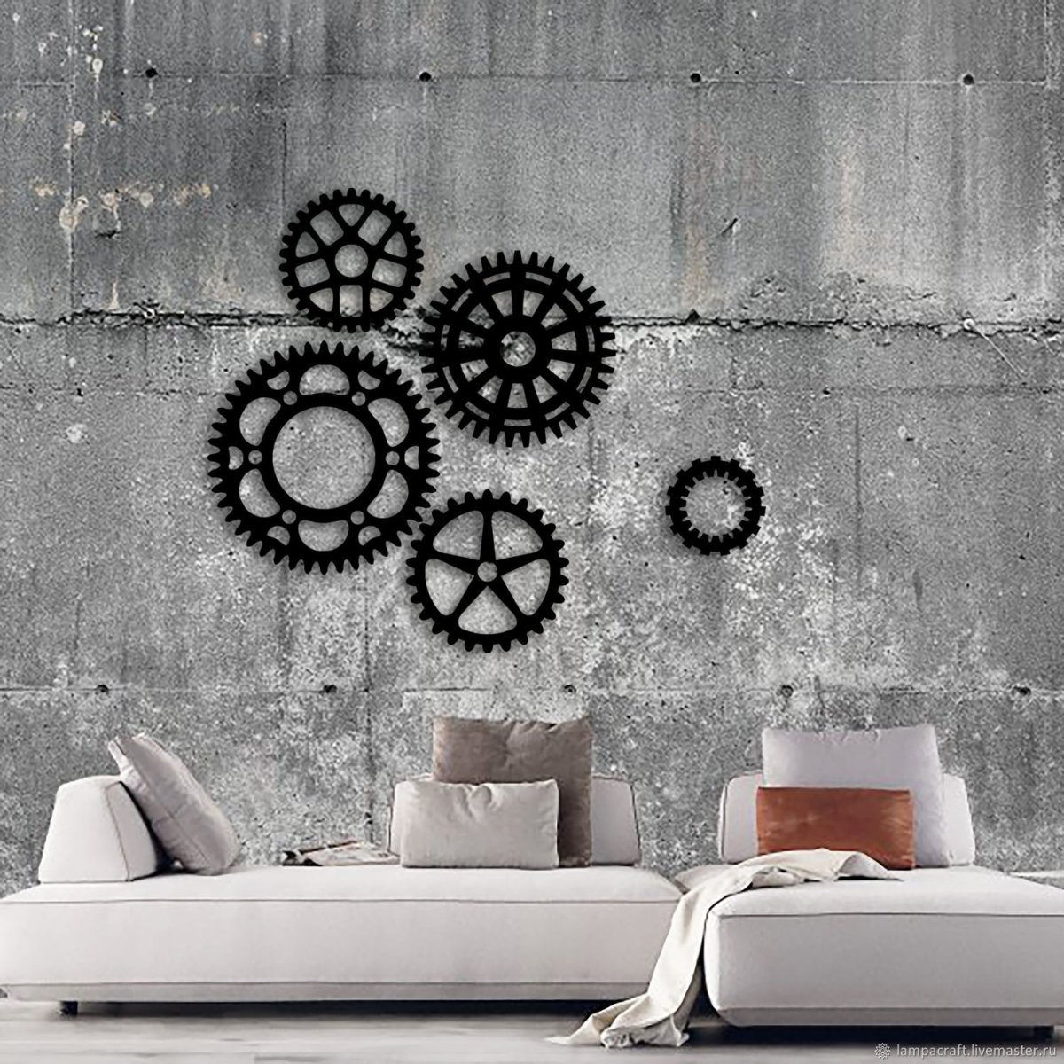 Панно из шестеренок на стену