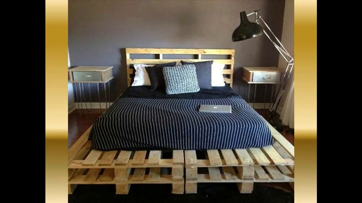 Мебель из паллетов кровать