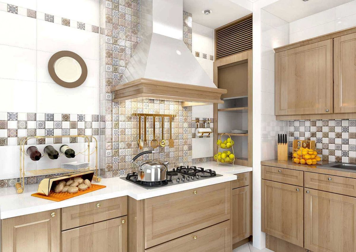 Пробковая стена в интерьере кухни